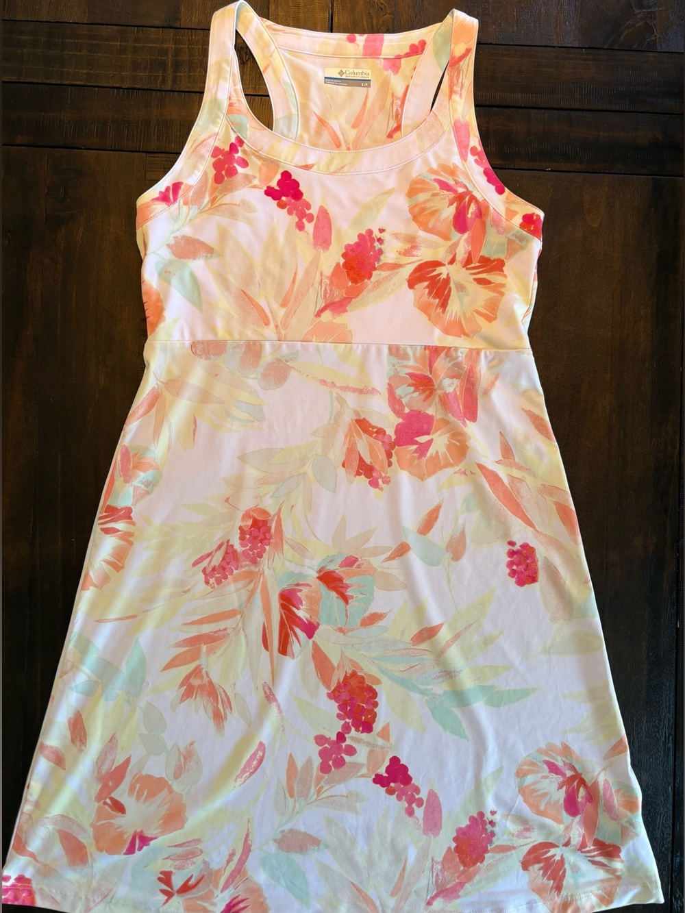 Columbia Women’s Small Floral Activewear Tennis Golf Racerback Athletic Dress